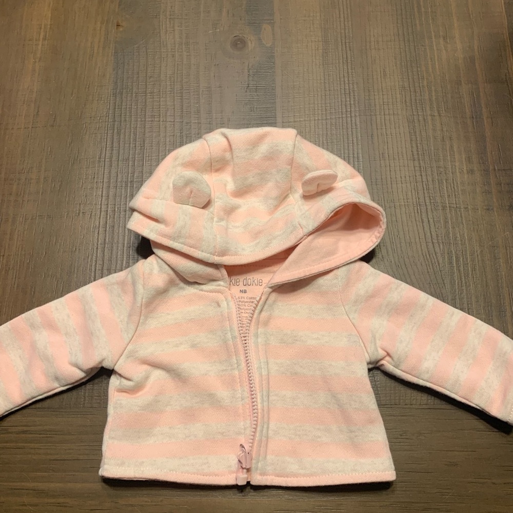 Zip up sweatshirt with ears on hood
